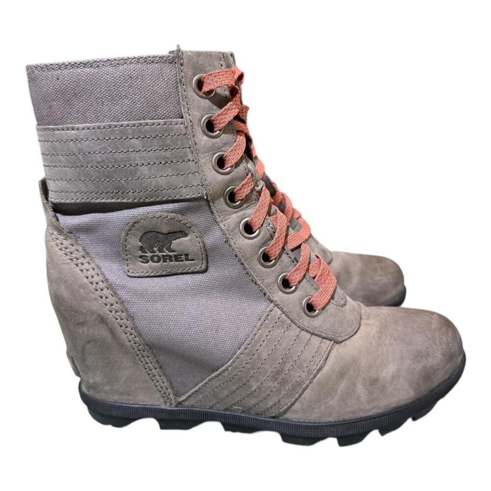 Sorel Joan Of Arctic Lexie Wedge Bootie Waterproof Gray Women size 9